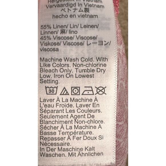 J.Crew Women's Linen Blend Elastic Back Shorts Azalea Red Sz 10 Floral Beach - Picture 8 of 14